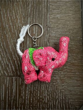 Pink Elephant Keychain